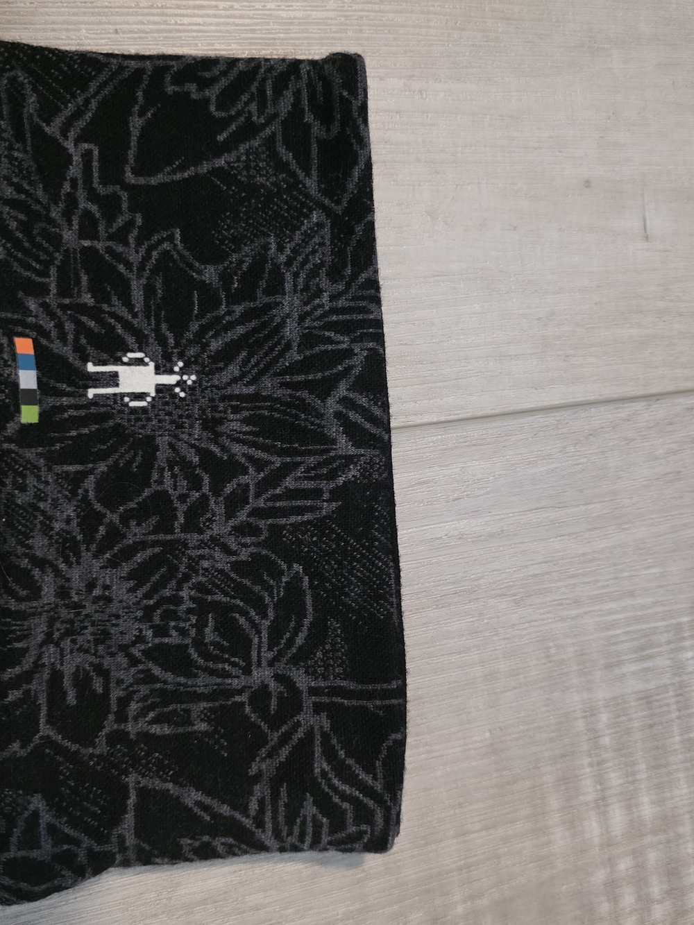 Smartwool Merino Wool Headband Black Floral Winter Ear Warmer One